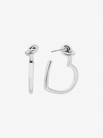 Knotted Heart Hoop Earrings