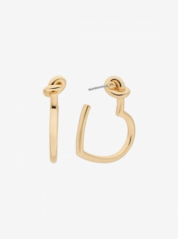 Knotted Heart Hoop Earrings