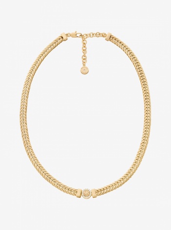 Pavé Logo Foxtail Chain Necklace