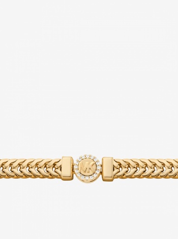 Pavé Logo Foxtail Chain Necklace