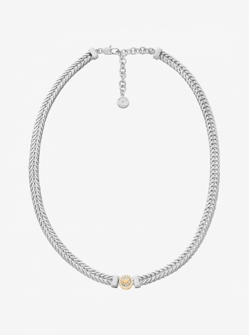 Pavé Logo Foxtail Chain Necklace