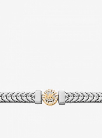 Pavé Logo Foxtail Chain Necklace
