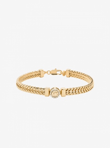 Pavé Logo Foxtail Chain Bracelet