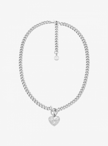 Pavé Heart Charm Necklace