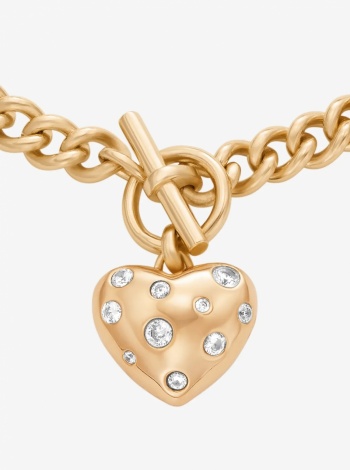Pavé Heart Charm Necklace