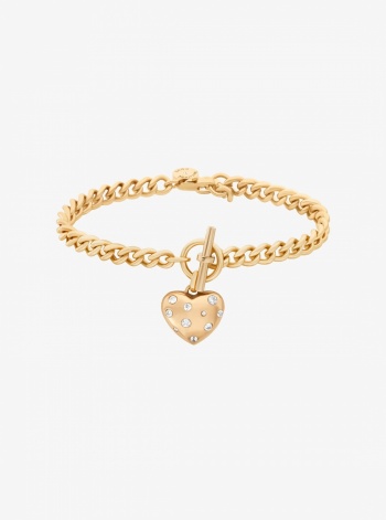 Pavé Heart Charm Bracelet