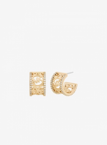 Pavé Perforated Huggie Earrings