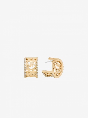 Pavé Perforated Huggie Earrings