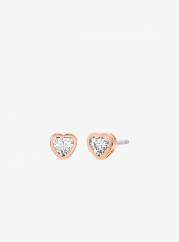 Heart Cubic Zirconia Necklace and Stud Earrings Gift Set