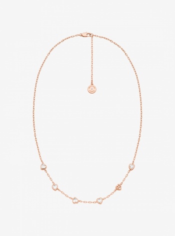 Heart Cubic Zirconia Necklace and Stud Earrings Gift Set