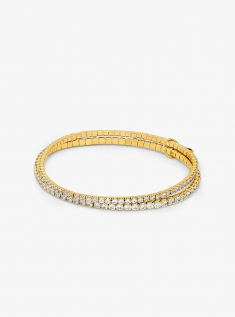 Michael Kors Precious Metal-Plated Brass Double Wrap Tennis Bracelet