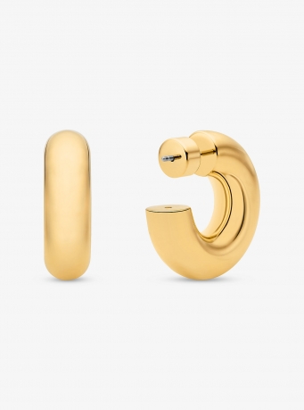 Michael Kors Small Precious Metal-Plated Brass Hoop Earrings