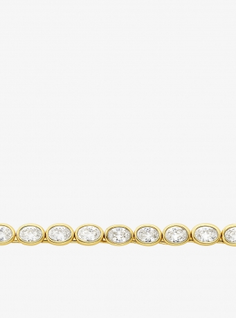 Michael Kors Precious Metal-Plated Cubic Zirconia Tennis Necklace