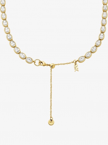 Michael Kors Precious Metal-Plated Cubic Zirconia Tennis Necklace