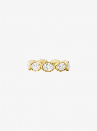 Michael Kors Precious Metal-Plated Cubic Zirconia Tennis Ring