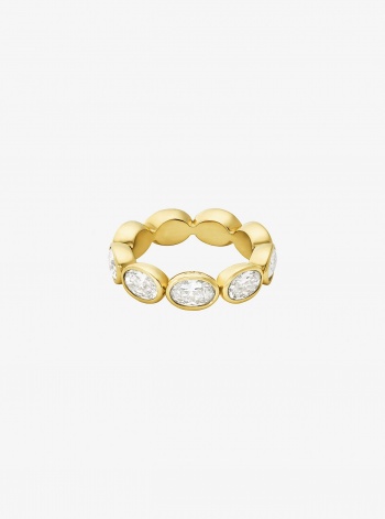Michael Kors Precious Metal-Plated Cubic Zirconia Tennis Ring