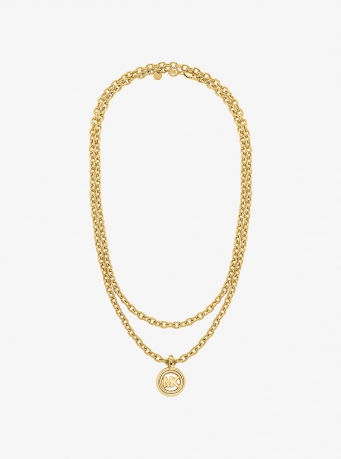 Michael Kors MK Pop Charm Chain-Link Necklace
