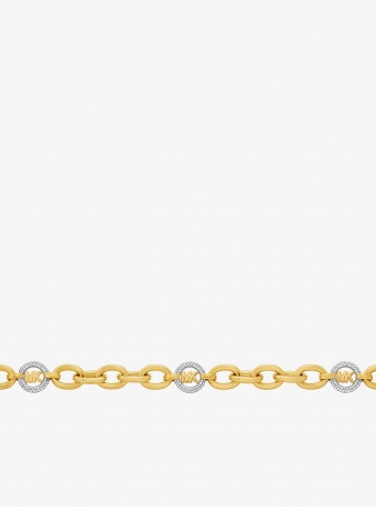 Michael Kors Pavé MK Pop Charm Chain-Link Necklace