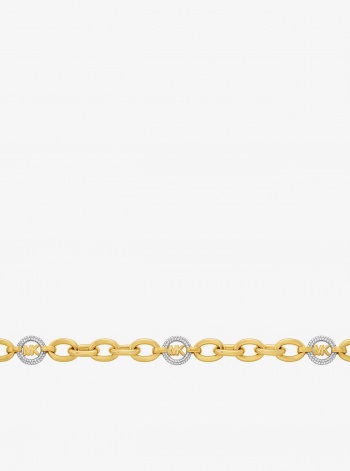 Michael Kors Pavé MK Pop Charm Chain-Link Necklace
