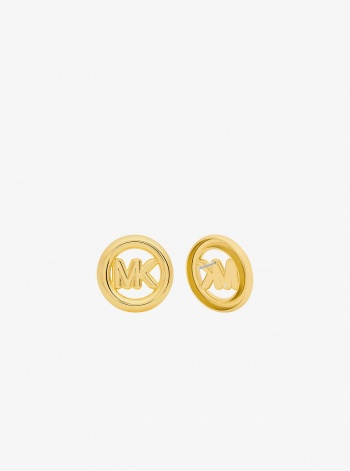 Michael Kors Large Logo Charm Stud Earrings