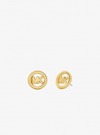 Michael Kors Small Logo Charm Stud Earrings