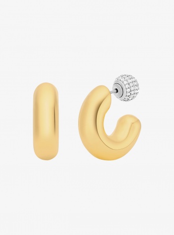 Michael Kors 2-in-1 Pavé Convertible Hoop Earrings