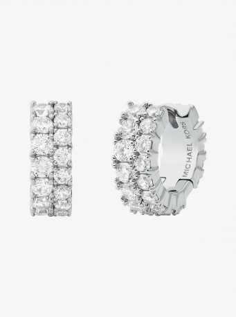 Michael Kors Double Pavé Huggie Earrings