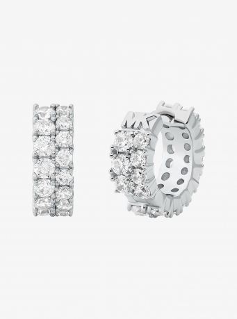 Michael Kors Double Pavé Huggie Earrings