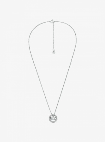 Michael Kors Pavé and Logo Charm Two-Tone Necklace