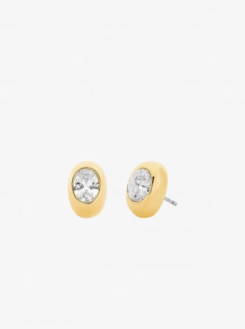 Michael Kors Oval Stone Stud Earrings