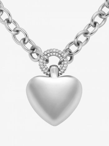 Michael Kors Pavé Puffy Heart Pendant Necklace