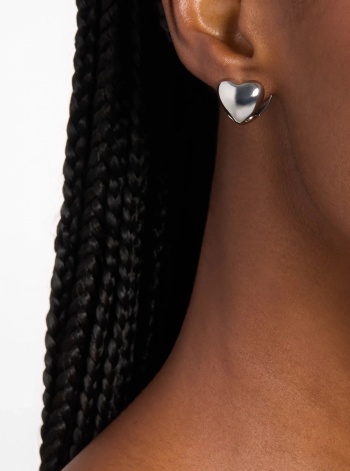 Michael Kors Puffy Heart Huggie Earrings