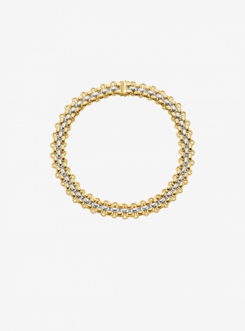 Michael Kors Two-Tone 3-Link Necklace