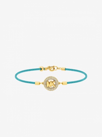 Michael Kors Pavé Gold-Tone Logo Corded Bracelet