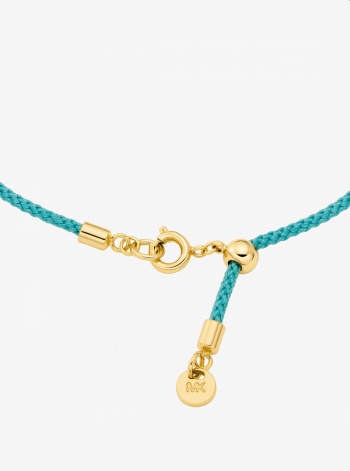 Michael Kors Pavé Gold-Tone Logo Corded Bracelet