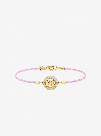 Michael Kors Pavé Gold-Tone Logo Corded Bracelet