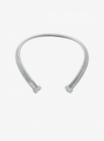 Michael Kors Precious Metal-Plated Brass Pavé Collar Necklace