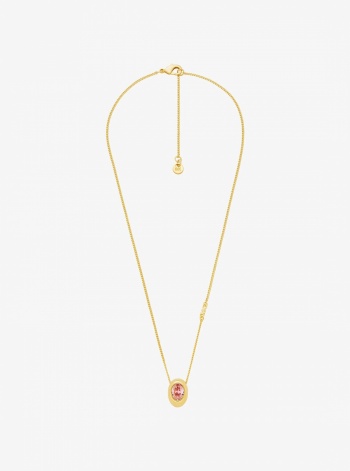 Michael Kors Oval Stone Pendant Necklace