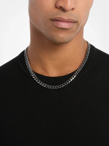 Michael Kors Precious Metal-Plated Brass Curb-Link Chain Necklace