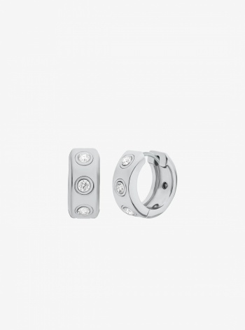 Michael Kors Pavé Logo Huggie Earrings