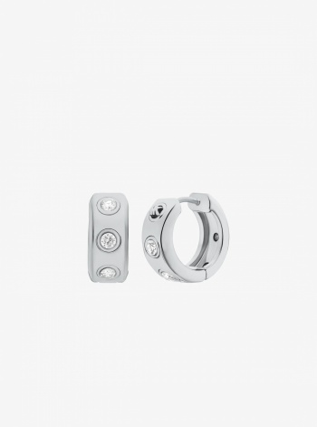Michael Kors Pavé Logo Huggie Earrings