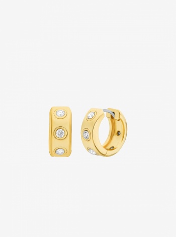 Michael Kors Pavé Logo Huggie Earrings