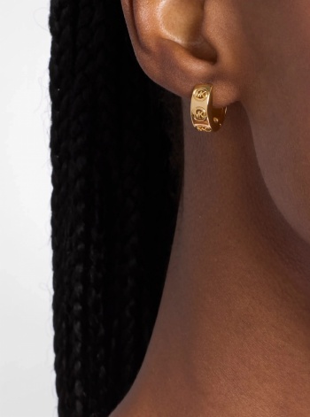 Michael Kors Logo Huggie Earrings