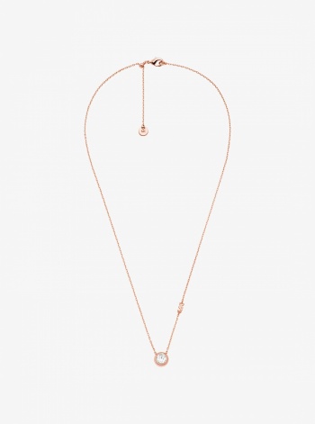 Michael Kors Round Stone Pendant Necklace