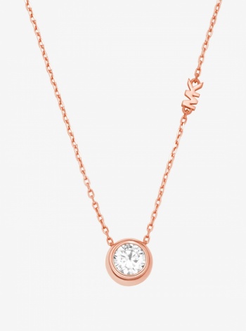 Michael Kors Round Stone Pendant Necklace