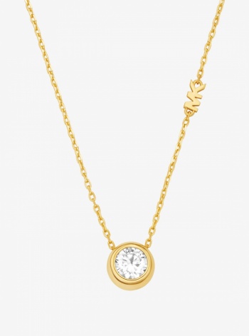 Michael Kors Round Stone Pendant Necklace