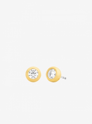 Michael Kors Round Stone Stud Earrings