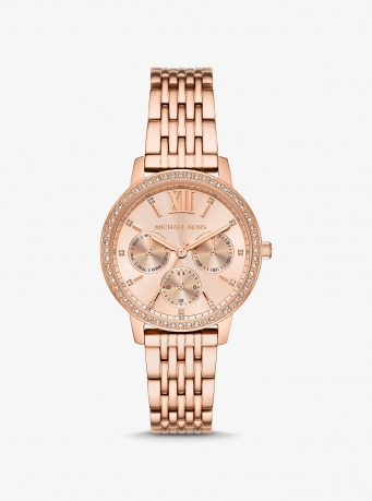 Michael Kors Melissa Pavé Rose Gold-Tone Watch
