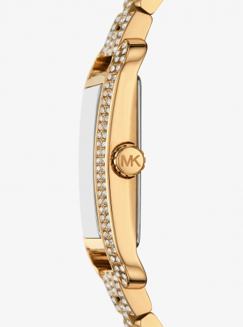 Michael Kors Monroe Pavé Gold-Tone Watch