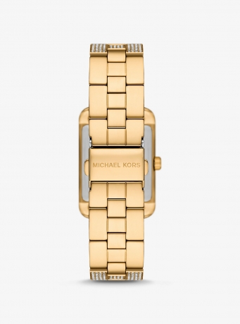 Michael Kors Monroe Pavé Gold-Tone Watch